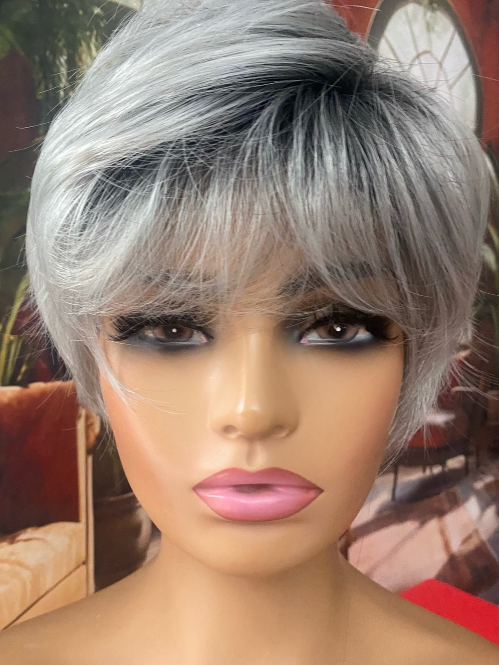 CLEARANCE Silver Short Pixie Wig